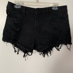Black Jean Shorts